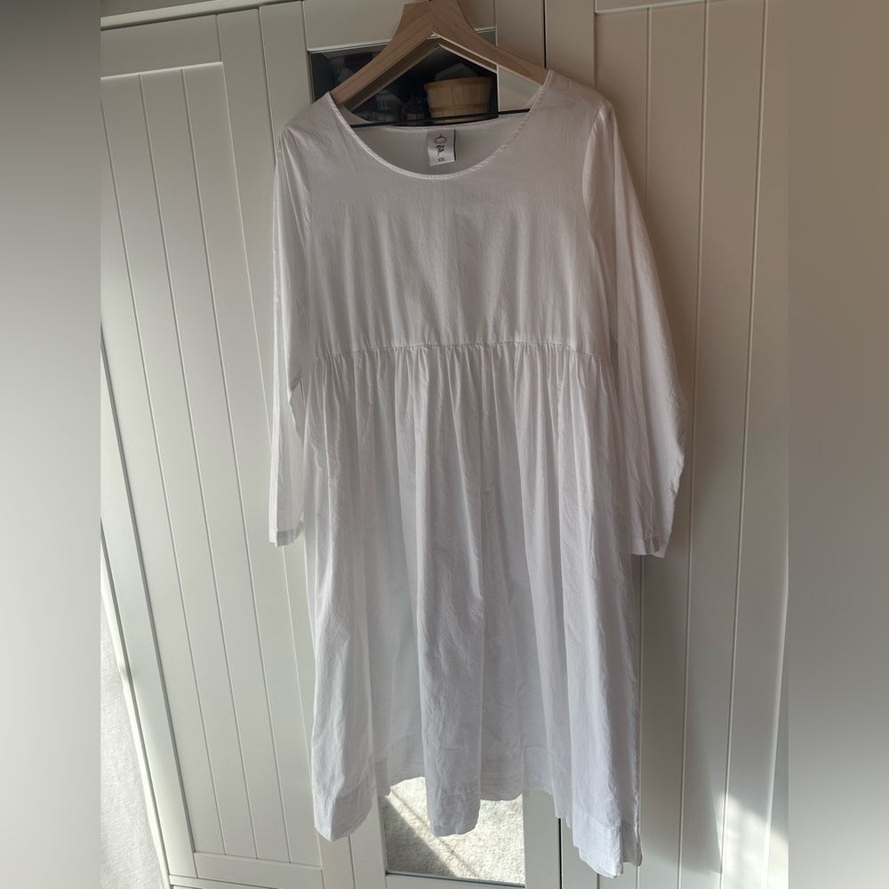 Son de Flor Classic White Cotton Slip Dress